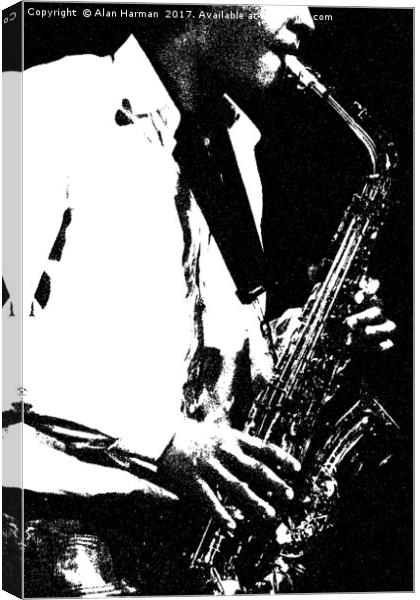 Saxophone Canvas Print by Alan Harman