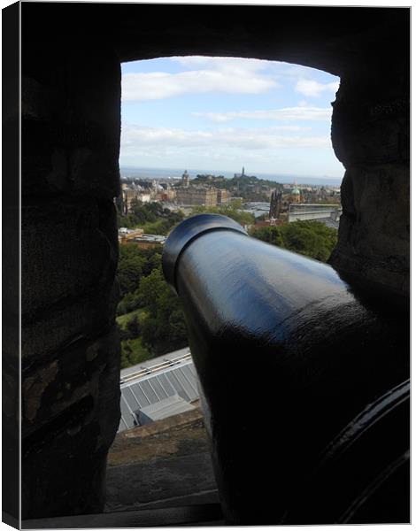 View From an Edinburgh Cannon Canvas Print by Gemma Compton