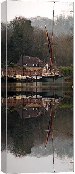 Medway Reflection Canvas Print by Rupert Gladstone