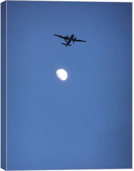 Fly Me to the Moon Canvas Print by Ursula Keene
