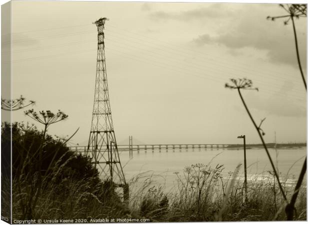 M4 Prince of Wales Bridge  in Sepia Canvas Print by Ursula Keene