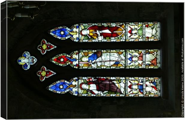 Stained Glass Window for Grace Darling Canvas Print by Ursula Keene