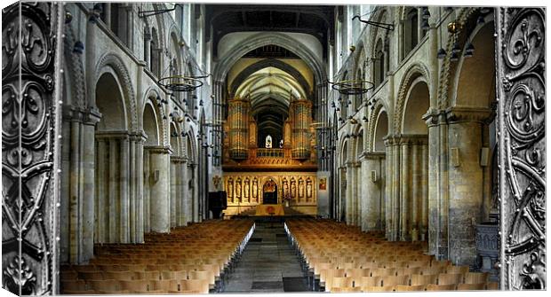 Rochester Cathedral Interior Canvas Print by Tracy Hughes
