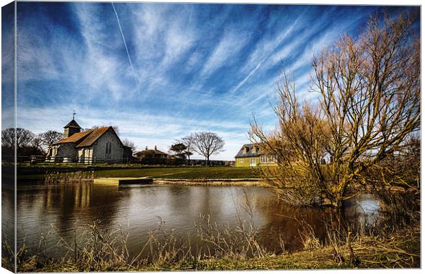 Harty Church Isle of Sheppey Kent Canvas Print by Robert  Radford