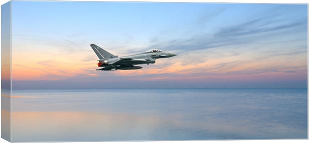 Eurofighter Typhoon Sunset Canvas Print by Robert  Radford
