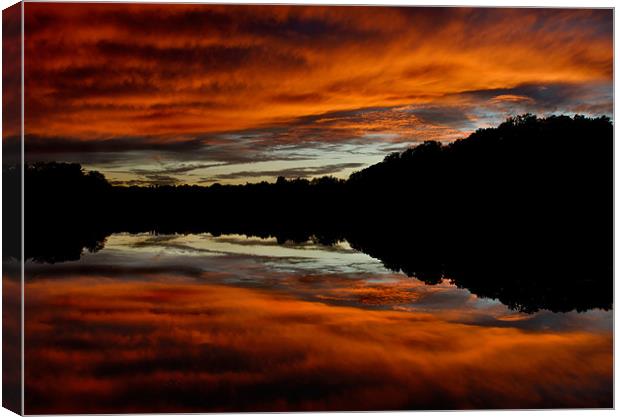 Lake Newport Sunset Canvas Print by Bryan Olesen