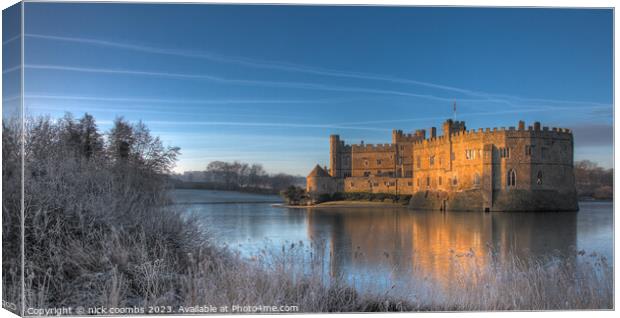 Leeds Castle Frosty Morning Canvas Print by nick coombs