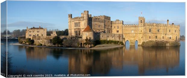 Leeds Castle Pano Canvas Print by nick coombs