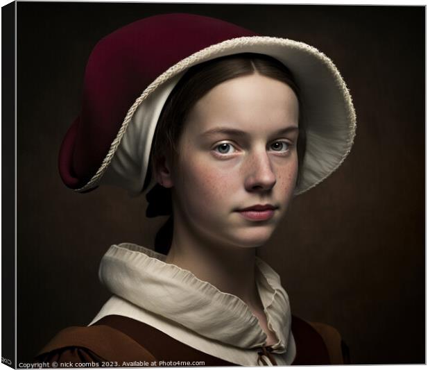 Young Maid Canvas Print by nick coombs