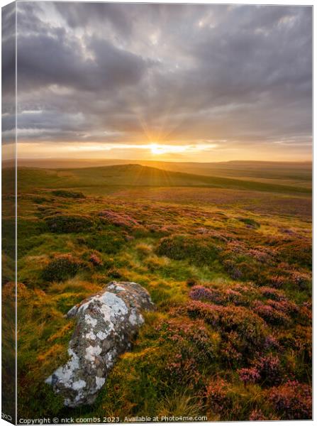 Golden Twilight Over Tanhill Canvas Print by nick coombs