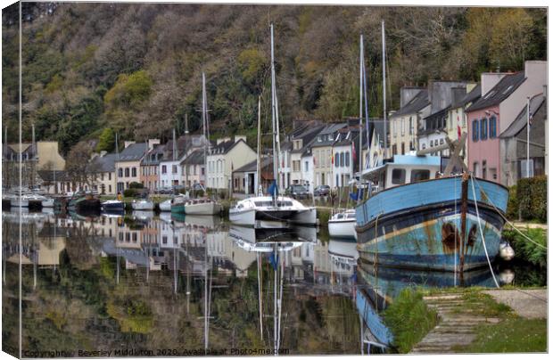 Port Launay Brittany France Canvas Print by Beverley Middleton