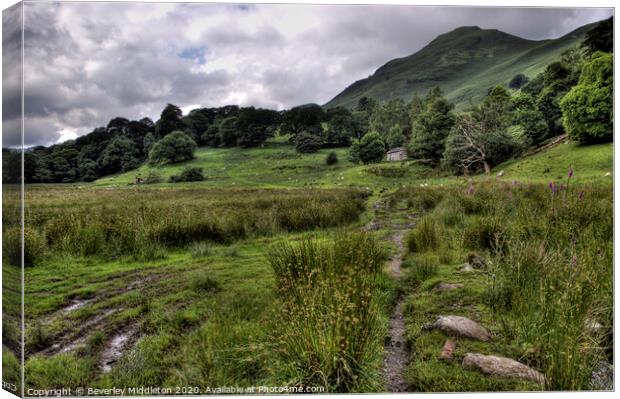 Maiden Moor Lake District Canvas Print by Beverley Middleton