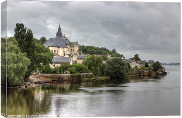 Candes-saint-martin, Loire Valley Canvas Print by Beverley Middleton