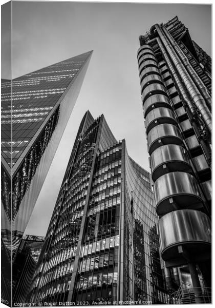 City of London Towers Canvas Print by Roger Dutton