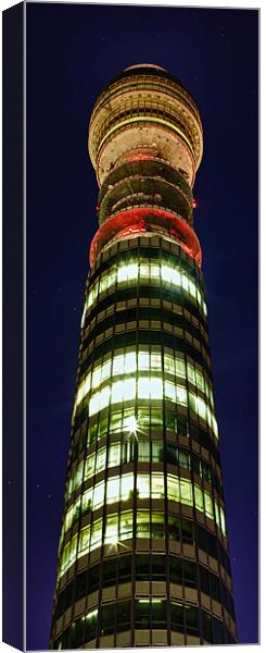 BT Tower by Night Canvas Print by Steve Wilcox