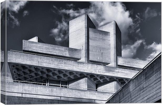 National Theatre Roof Detail Canvas Print by Steve Wilcox