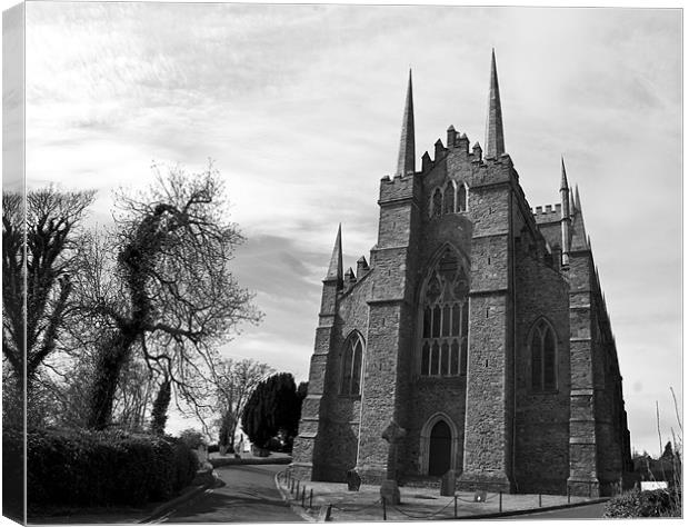 Downpatrick Cathedral Canvas Print by Larry Pegram