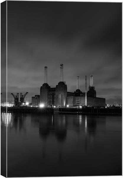 Battersea by Night Canvas Print by liam young