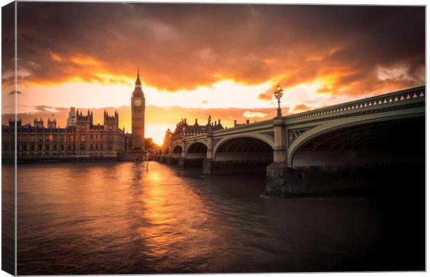 Big Ben and Westminster Bridge Canvas Print by liam young