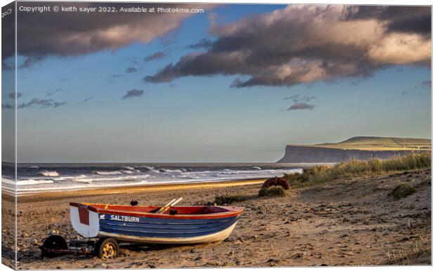 Marske-by-the-sea beach Canvas Print by keith sayer