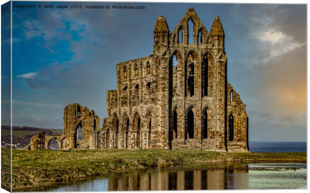 Whitby Abbey Canvas Print by keith sayer