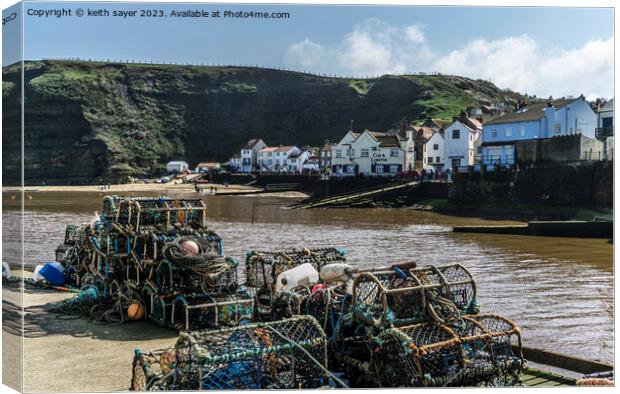 A Picturesque Fishing Village Canvas Print by keith sayer
