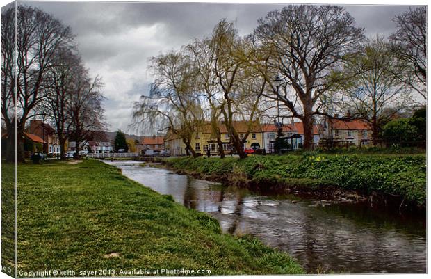 By The River Canvas Print by keith sayer