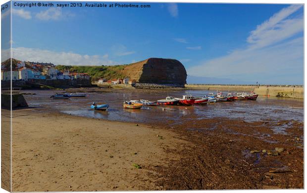 The Harbour Staithes Canvas Print by keith sayer
