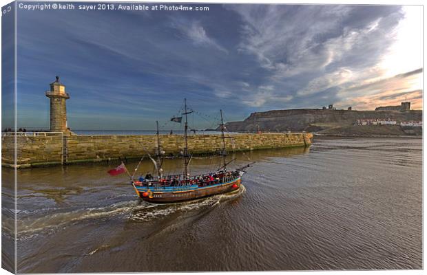 The Bark Endeavour Returns Home Canvas Print by keith sayer
