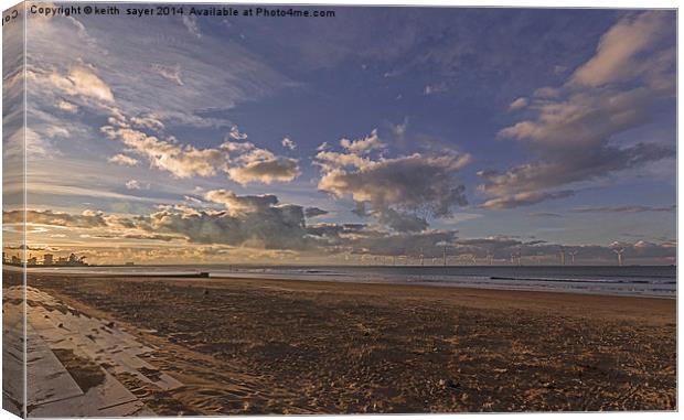Fading Light Redcar Canvas Print by keith sayer
