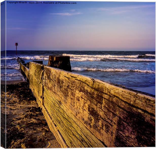 Sea Defence Canvas Print by keith sayer