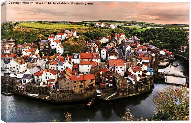 The Village of Staithes  Canvas Print by keith sayer