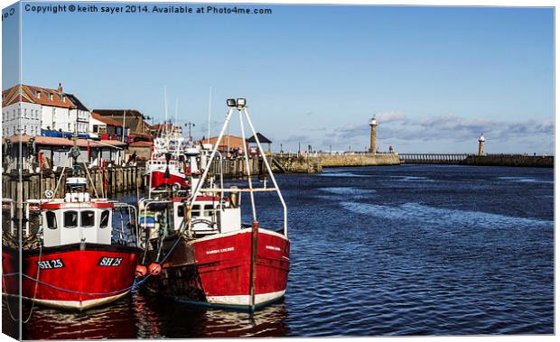  Whitby Fish Quay Canvas Print by keith sayer