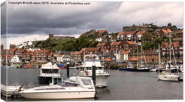  Whitby Harbour  Canvas Print by keith sayer