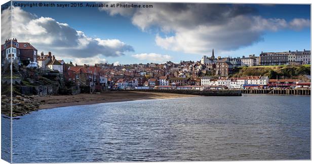 Whitby Outer Harbour  Canvas Print by keith sayer