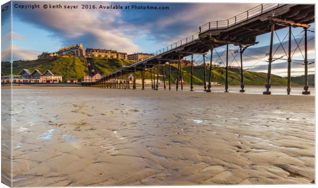 Saltburn in the evening light Canvas Print by keith sayer