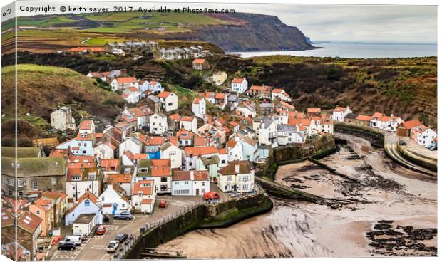 The Village of Staithes Canvas Print by keith sayer