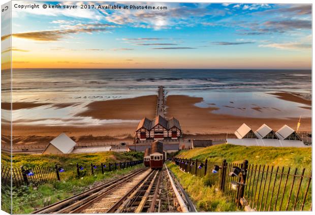 A Majestic View of Saltburn Pier Canvas Print by keith sayer