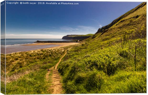 Path down to the beach Canvas Print by keith sayer