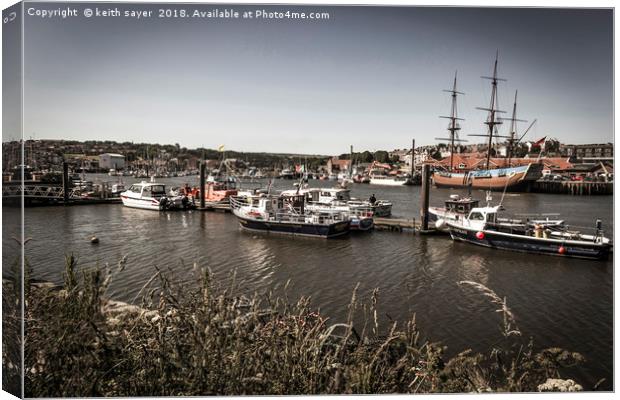Whitby Marina Canvas Print by keith sayer
