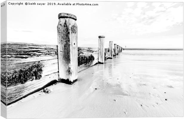 Sea Defence Redcar North Yorkshire Canvas Print by keith sayer