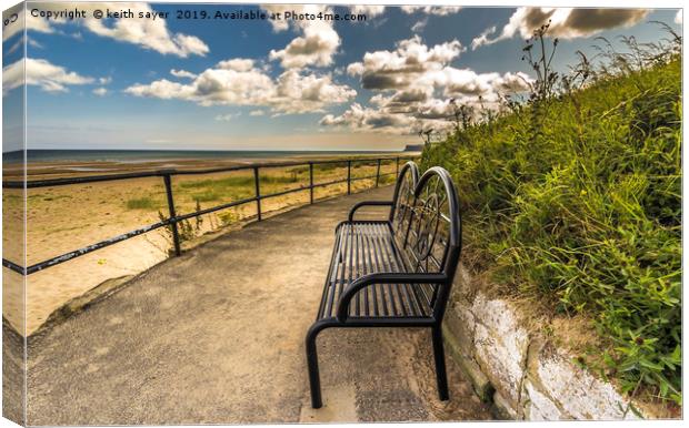 Take a seat Marske Beach Canvas Print by keith sayer