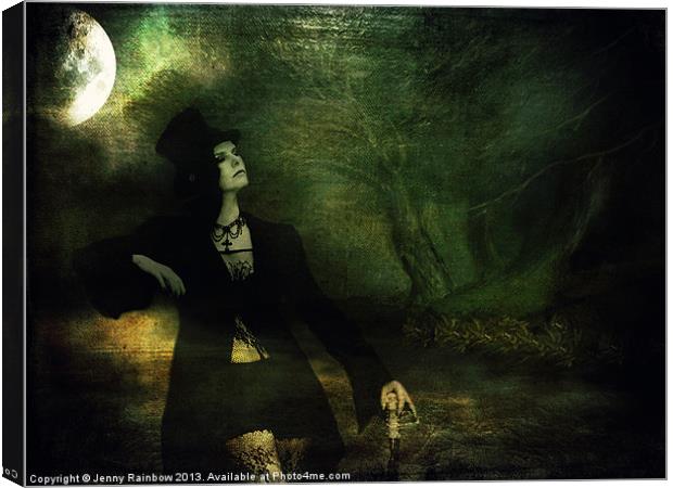 Love Moonlight Song of Vampiress Canvas Print by Jenny Rainbow