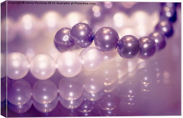  The Soft Glow of Pearls Canvas Print by Jenny Rainbow