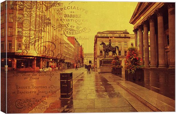  Royal Exchange Square. Glasgow  Canvas Print by Jenny Rainbow