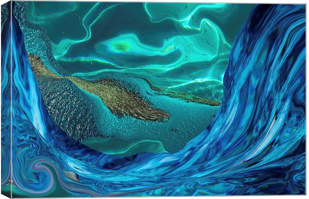  Water Abstract Fantasy  Canvas Print by Jenny Rainbow