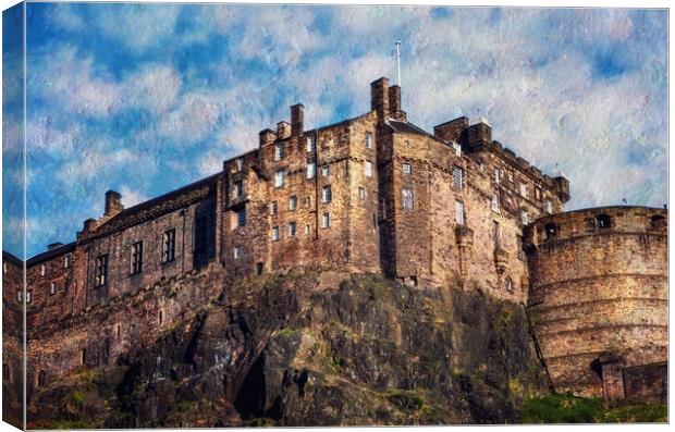 Edinburgh Castle  Canvas Print by Jenny Rainbow