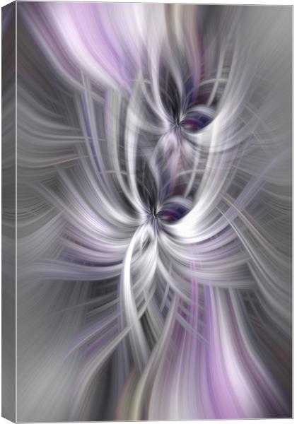 Silver Abstract Ascension. Mystery of Colors Canvas Print by Jenny Rainbow