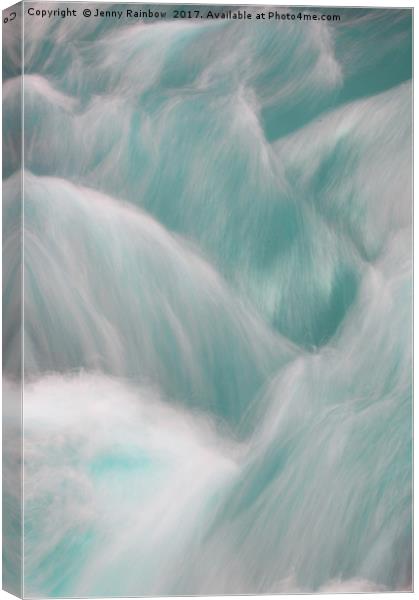 Icy Water Flow Abstract 2                          Canvas Print by Jenny Rainbow