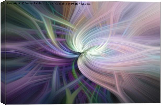 Glow of Galactic Rose Canvas Print by Jenny Rainbow